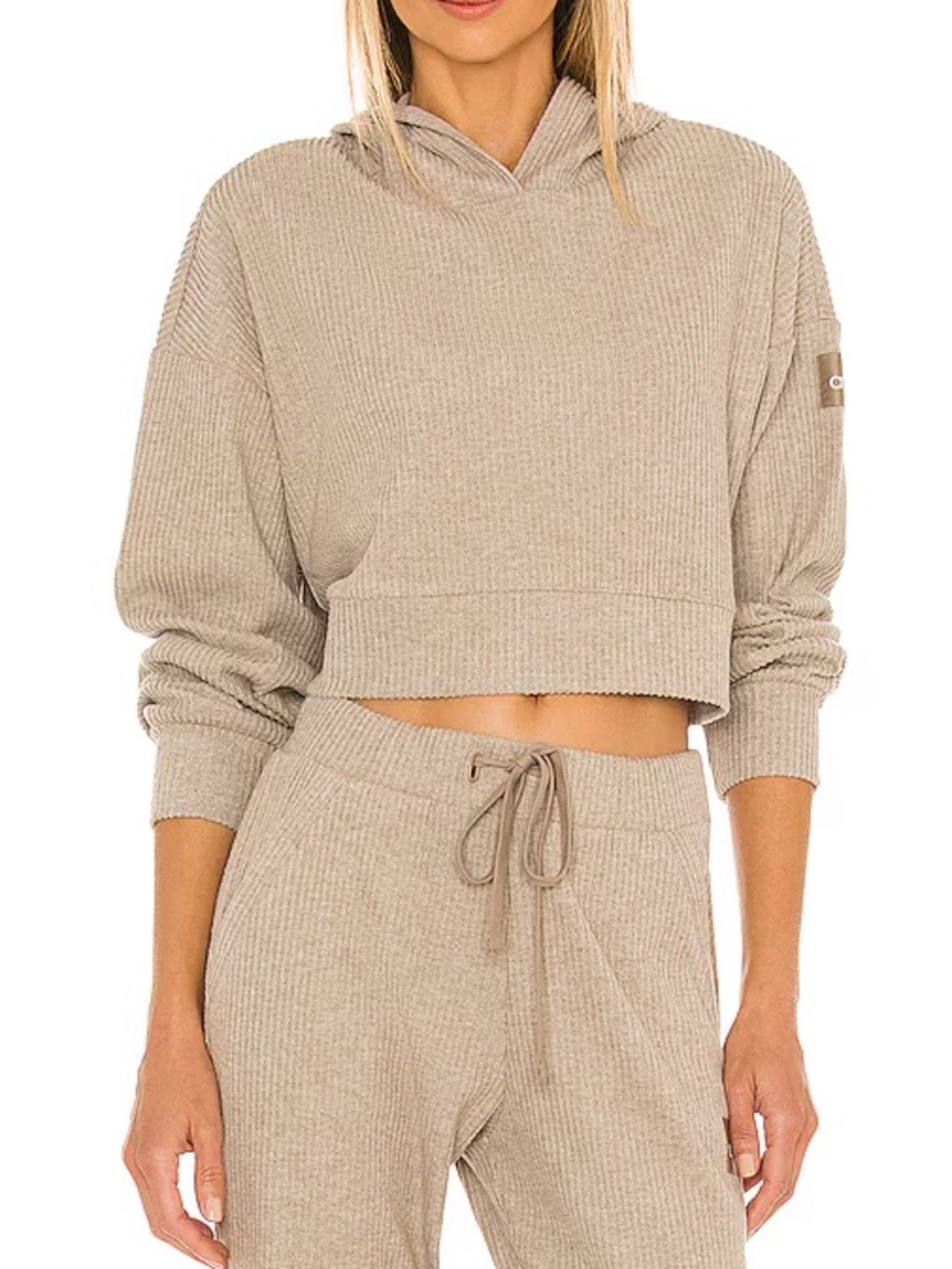 ALO Yoga Muse Set - hoodie and jogger - Gravel Size Small
